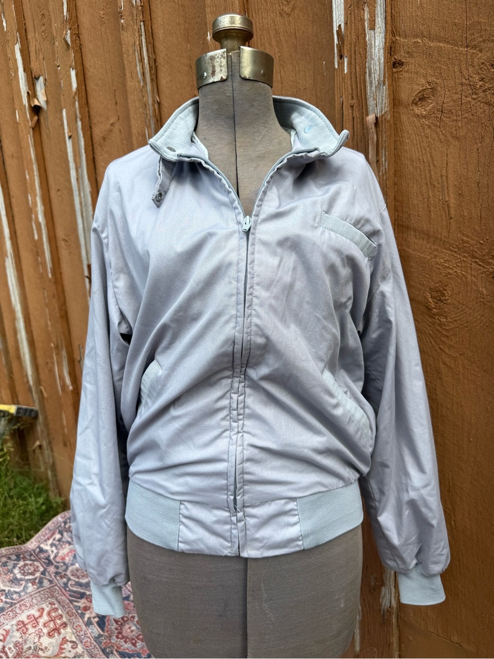 Kj Brand Light Gray Zip-Front Women's Bomber Jacket